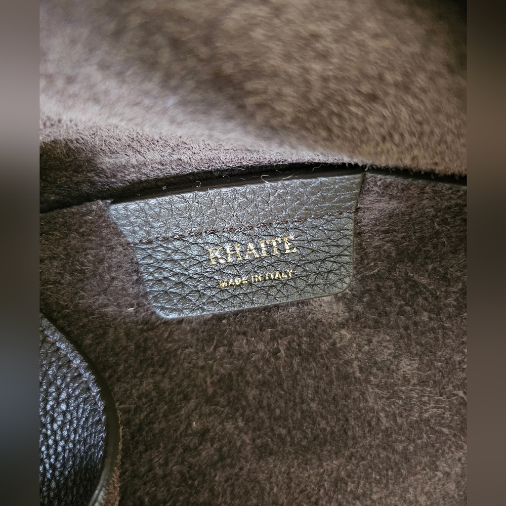 Khaite Small Lotus Bag Dark Brown Pebbled Leather Excellent Condition MSRP $2480 - Picture 7 of 16